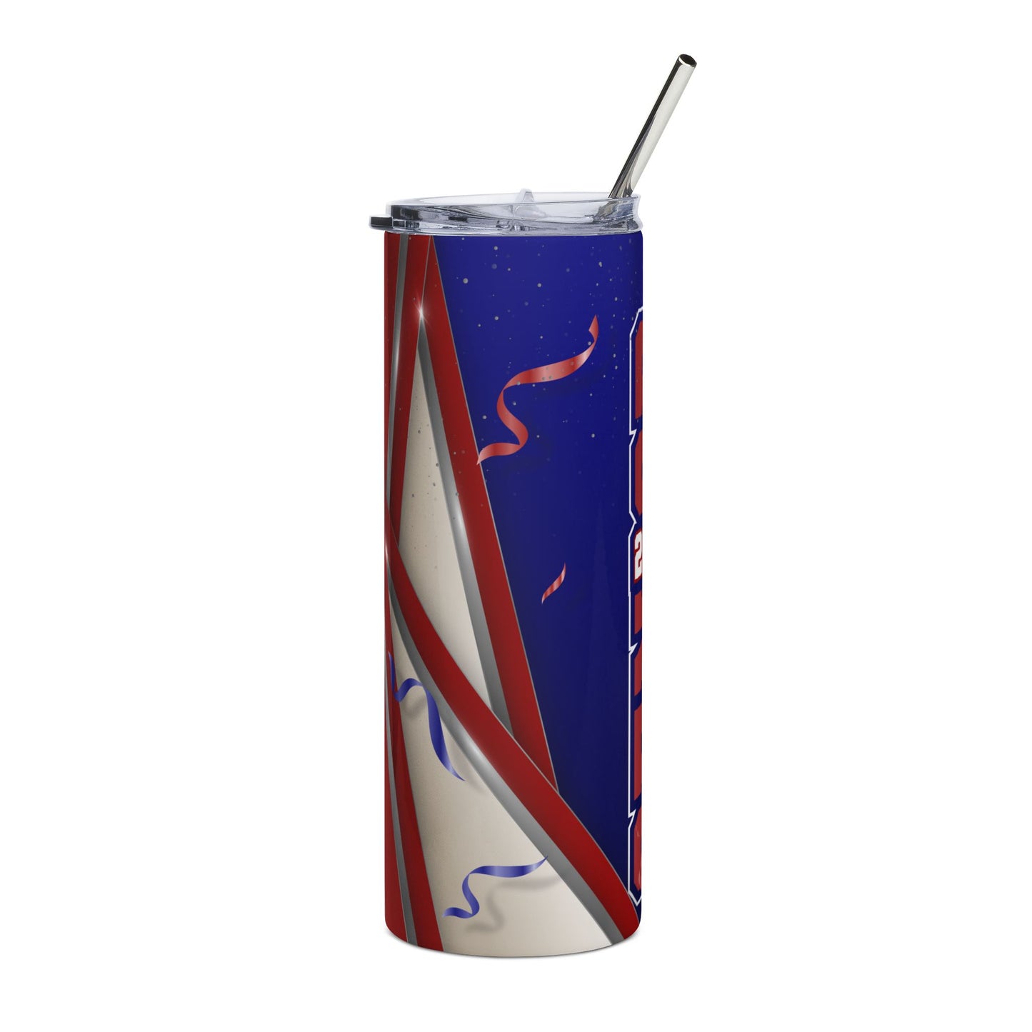 Senior 2026 Red/White/Blue Stainless Steel Tumbler — Graduation Travel Cup