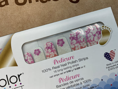 Color Street Pedicure Nail Strips Hibiscus Kiss