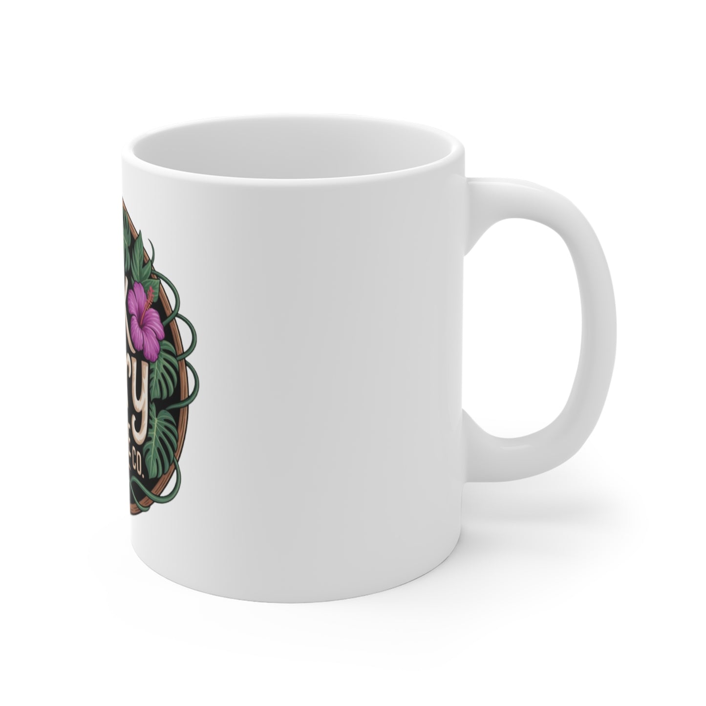Talk Story Coffee Co. Mug – Tropical Hibiscus 11oz Ceramic Coffee Cup