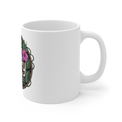 Talk Story Coffee Co. Mug – Tropical Hibiscus 11oz Ceramic Coffee Cup
