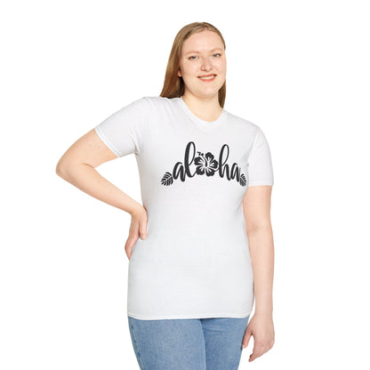 Shaka Brands Aloha Floral Script T Shirt S-2XL