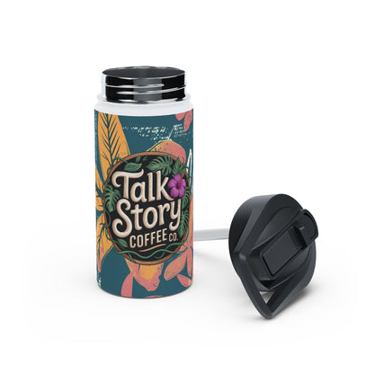 Talk Story Coffee Co. Stainless Steel Water Bottle — Tropical Floral Insulated Bottle