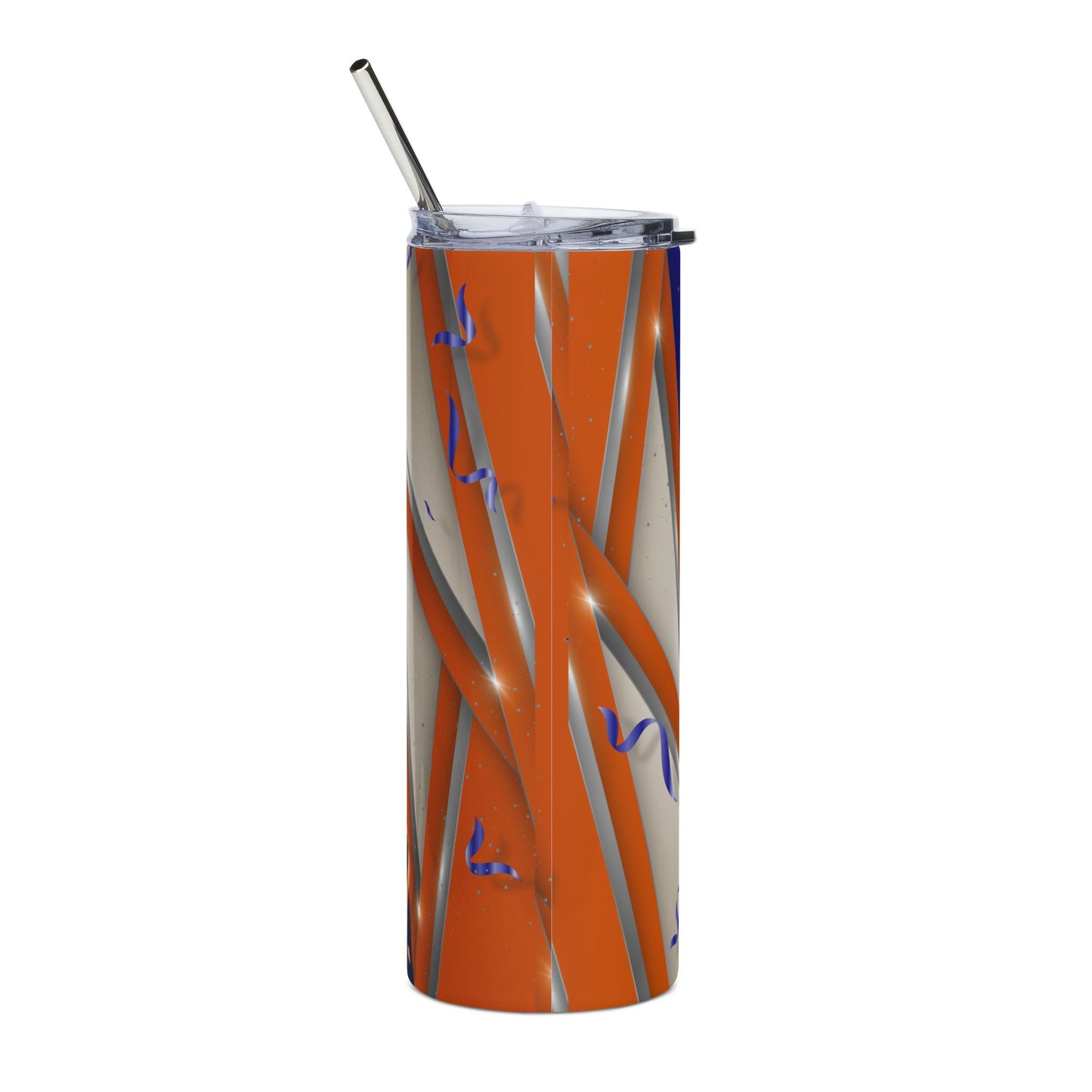 Senior 2026 Blue/Orange Stainless Steel Tumbler - Graduation Gift Travel Mug