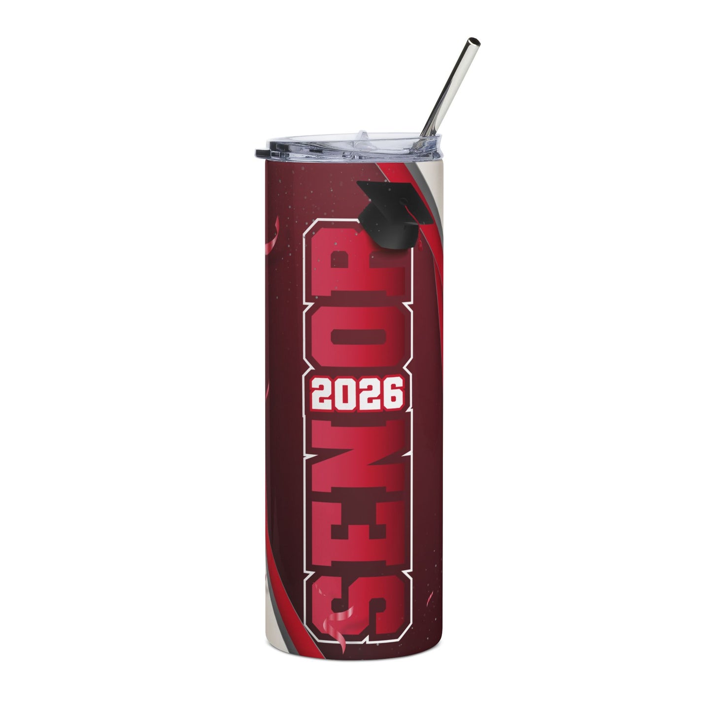 Class of 2026 Red 20oz Stainless Steel Tumbler — Senior 2026 Graduation Travel Cup