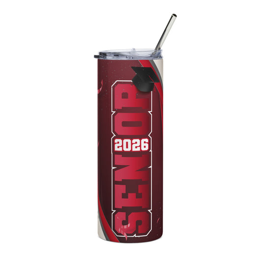 Class of 2026 Red 20oz Stainless Steel Tumbler — Senior 2026 Graduation Travel Cup