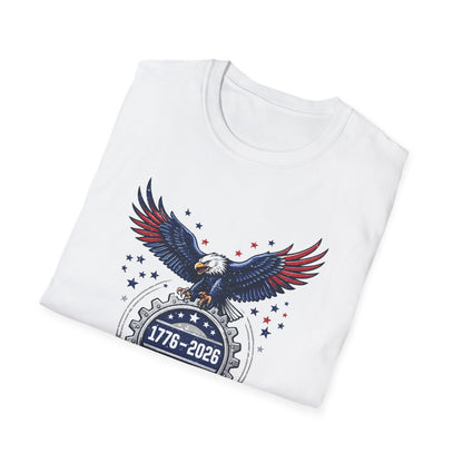 250 Years America Forged T-Shirt – 1776-2026 Patriotic Eagle Tee