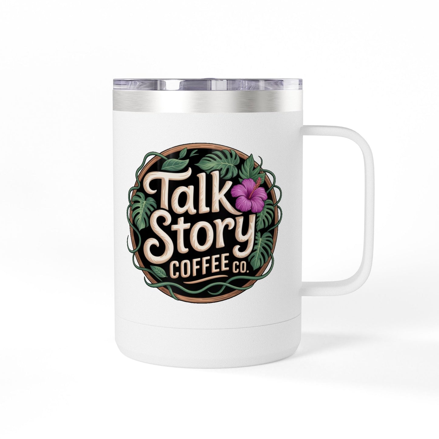 Talk Story Coffee 15oz Tumbler Mug — Insulated Travel Coffee Mug