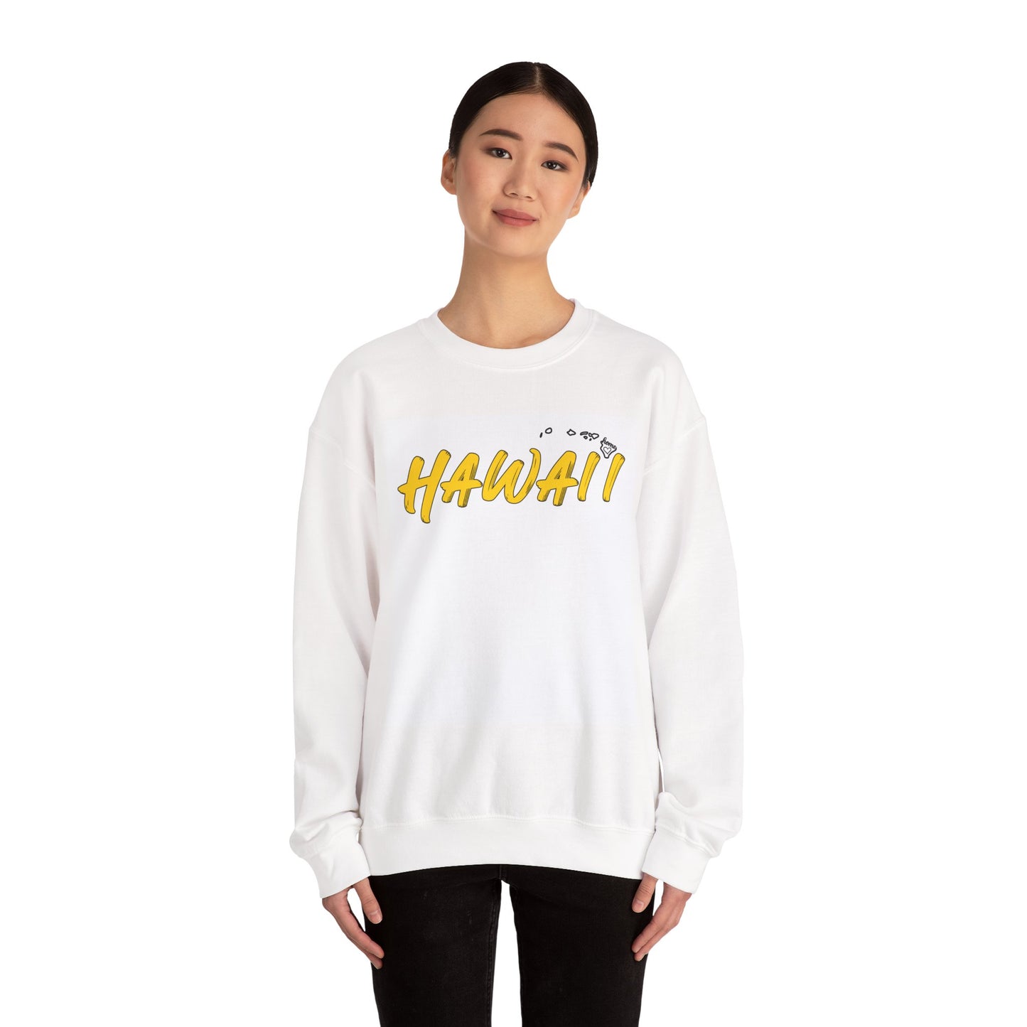 Hawaii-Inspired Unisex Crewneck Sweatshirt – Cozy 50/50 Cotton-Poly Pullover