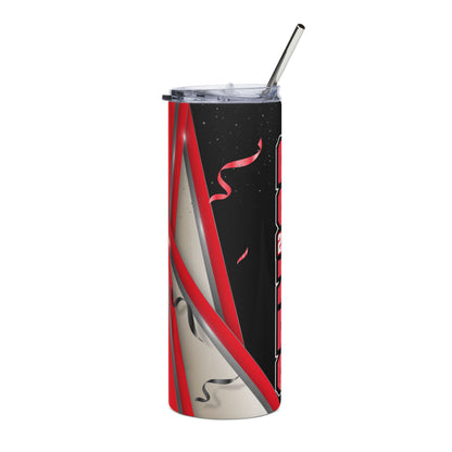 Senior 2026 Red/Black Stainless Steel Tumbler - 20oz Graduation Travel Cup