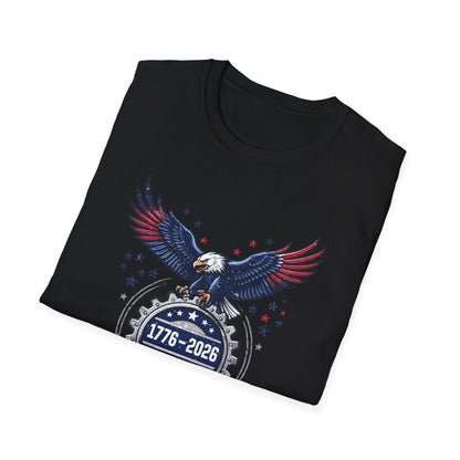 250 Years America Forged T-Shirt – 1776-2026 Patriotic Eagle Tee