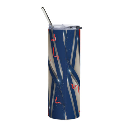 Graduation 2026 Blue/Red Stainless Steel Tumbler — School Spirit Travel Cup