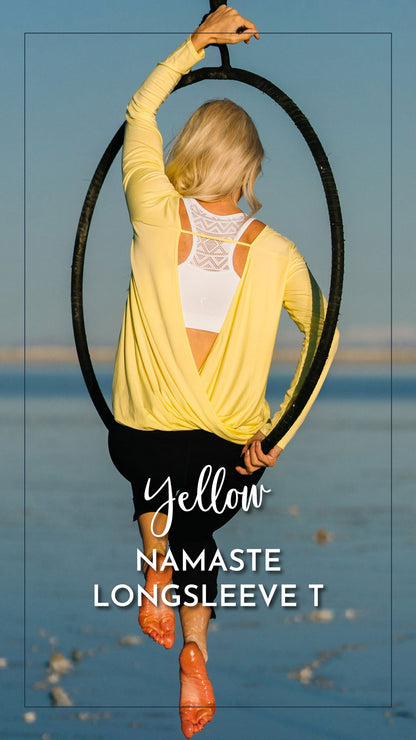 Zyia Active ~  Yellow Namaste long Sleeve T