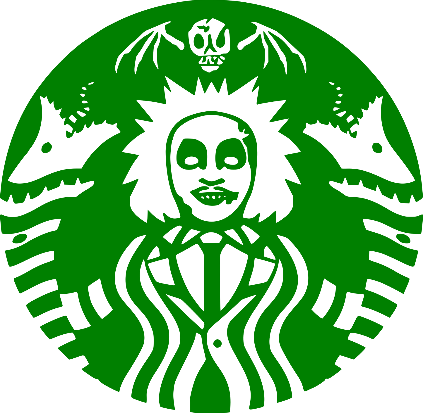 Beetlejuice Starbucks Crew neck T-Shirt