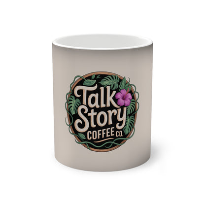 Color-Changing Mug — "Talk Story Coffee Co." Tropical Coffee Mug (11oz)