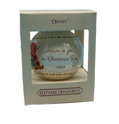 Hallmark Glass Ornament Disney Ornament 1983 Vintage Keepsake Christmas