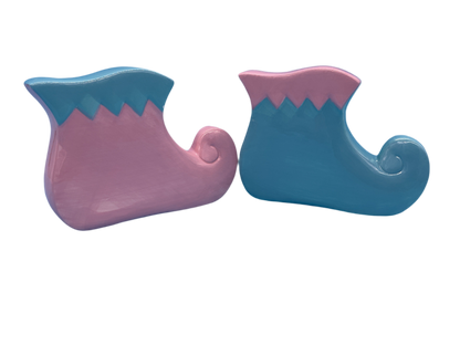 Rae Dunn ~ Set Of 2 Ceramic Elf Shoe Plaques