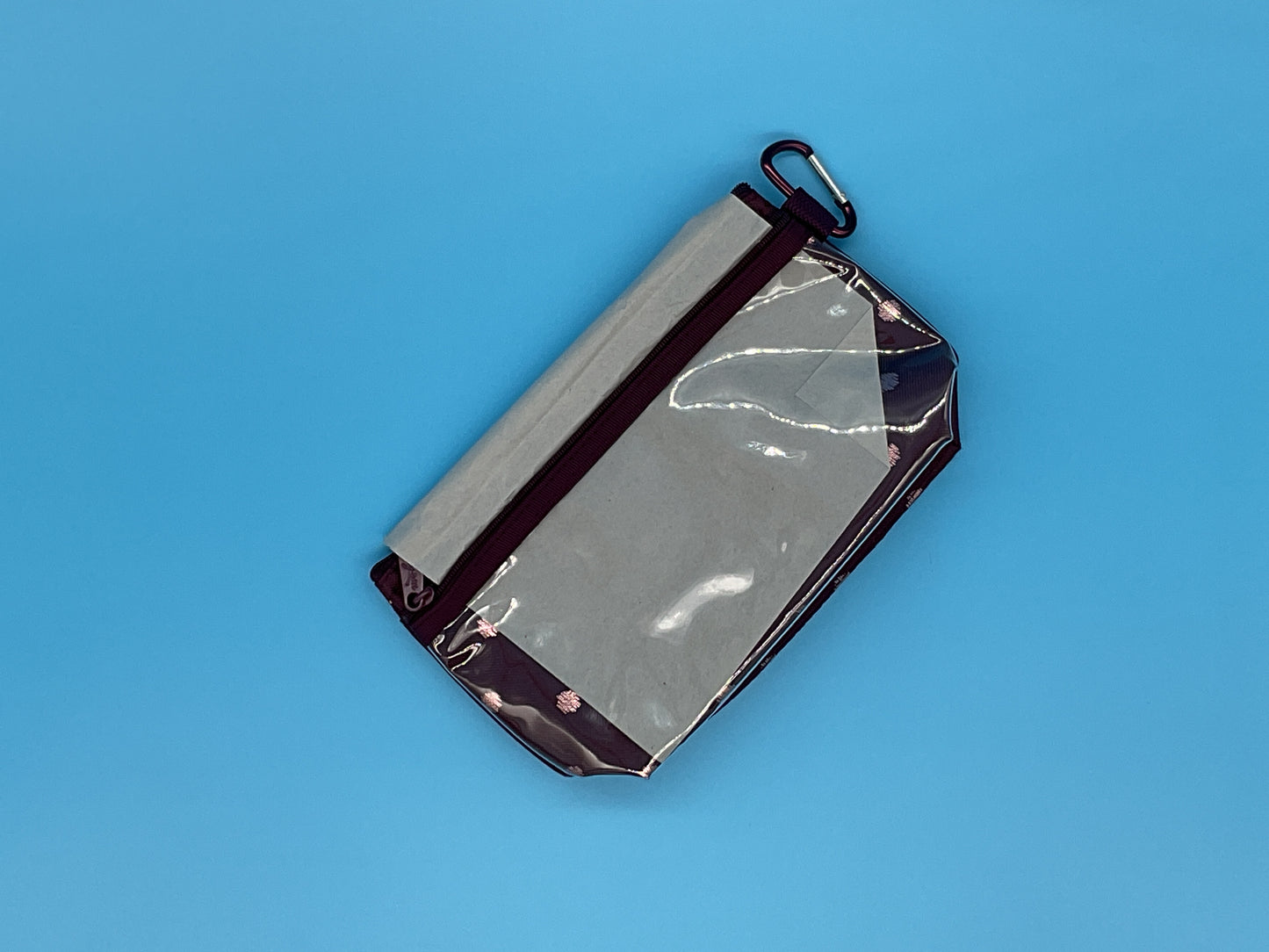 Thirty-One Gifts - Clear Clip Pouch - Twinkling Plum