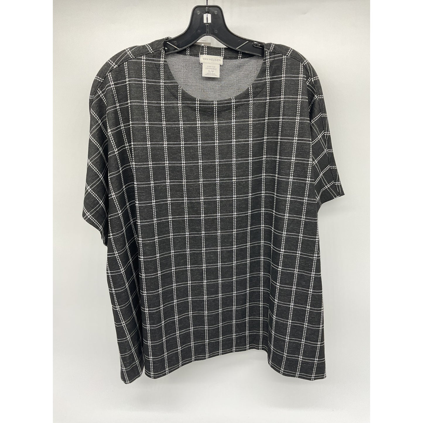 Van Heusen Women’s Plaid Stretch Top – S