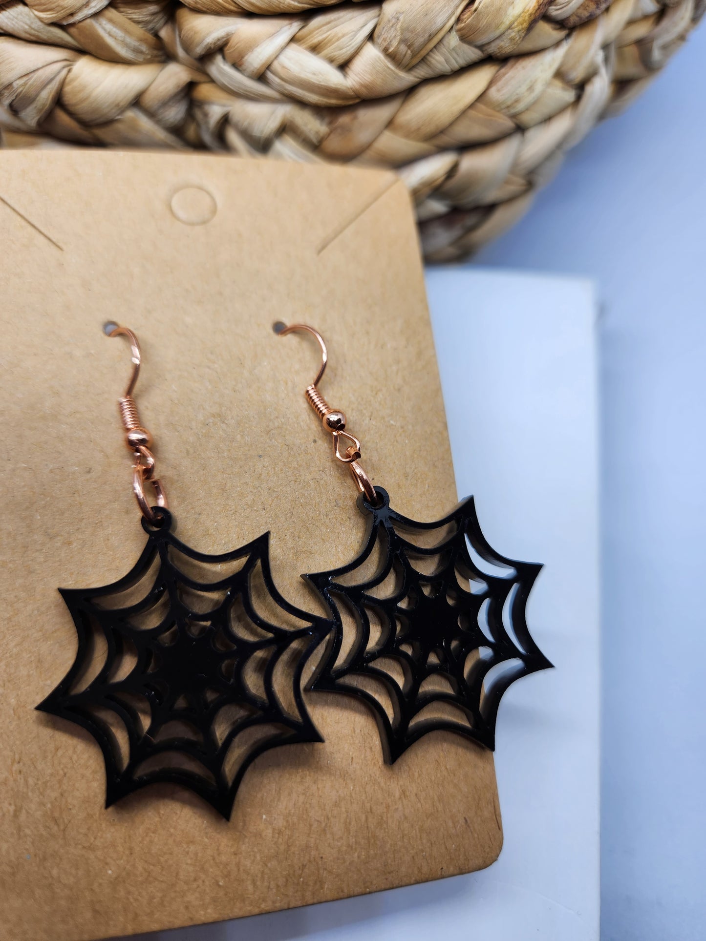 Halloween Earrings *Spider Web*