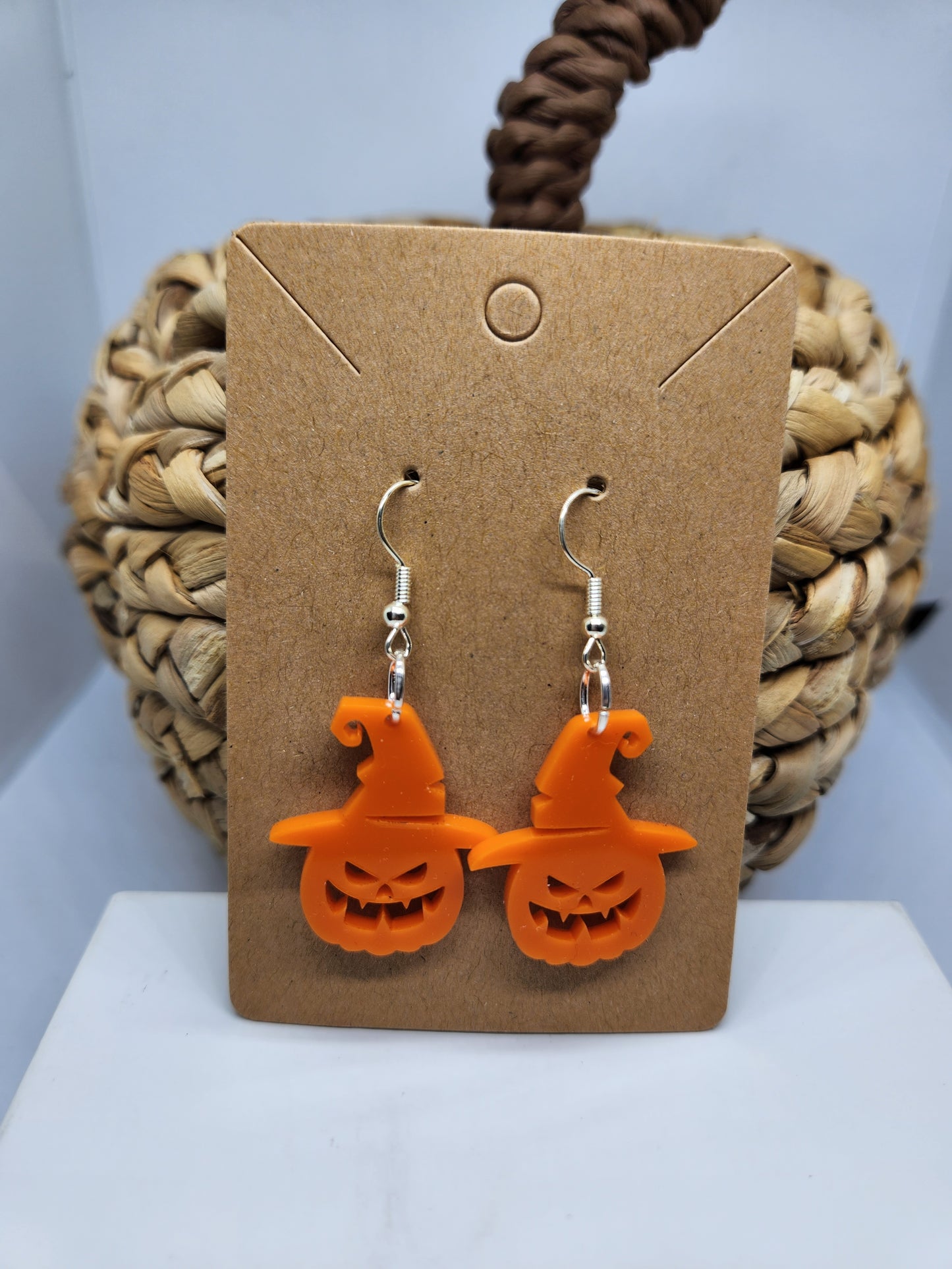 Halloween Earrings *Pumpkin With Hat*