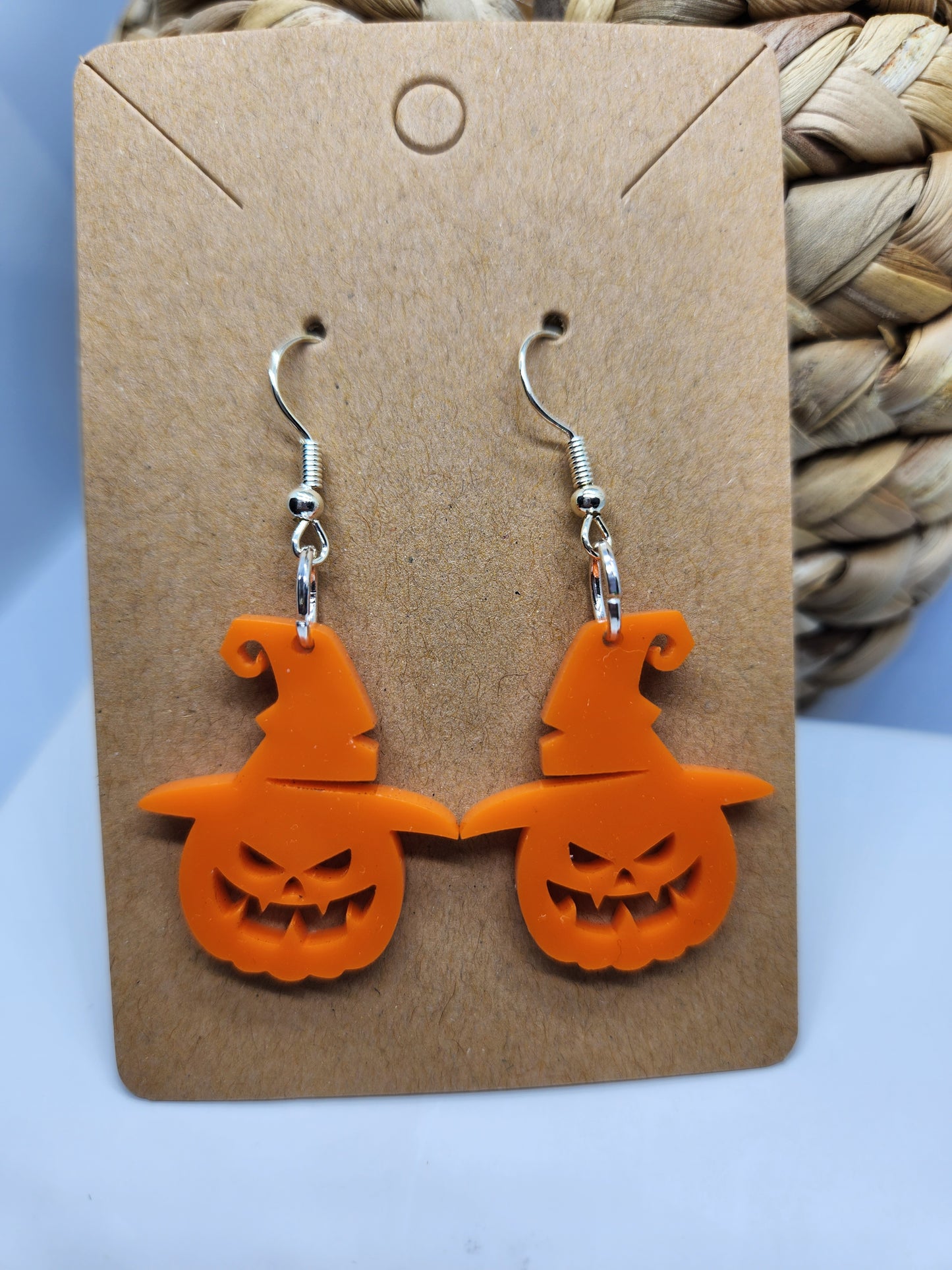 Halloween Earrings *Pumpkin With Hat*