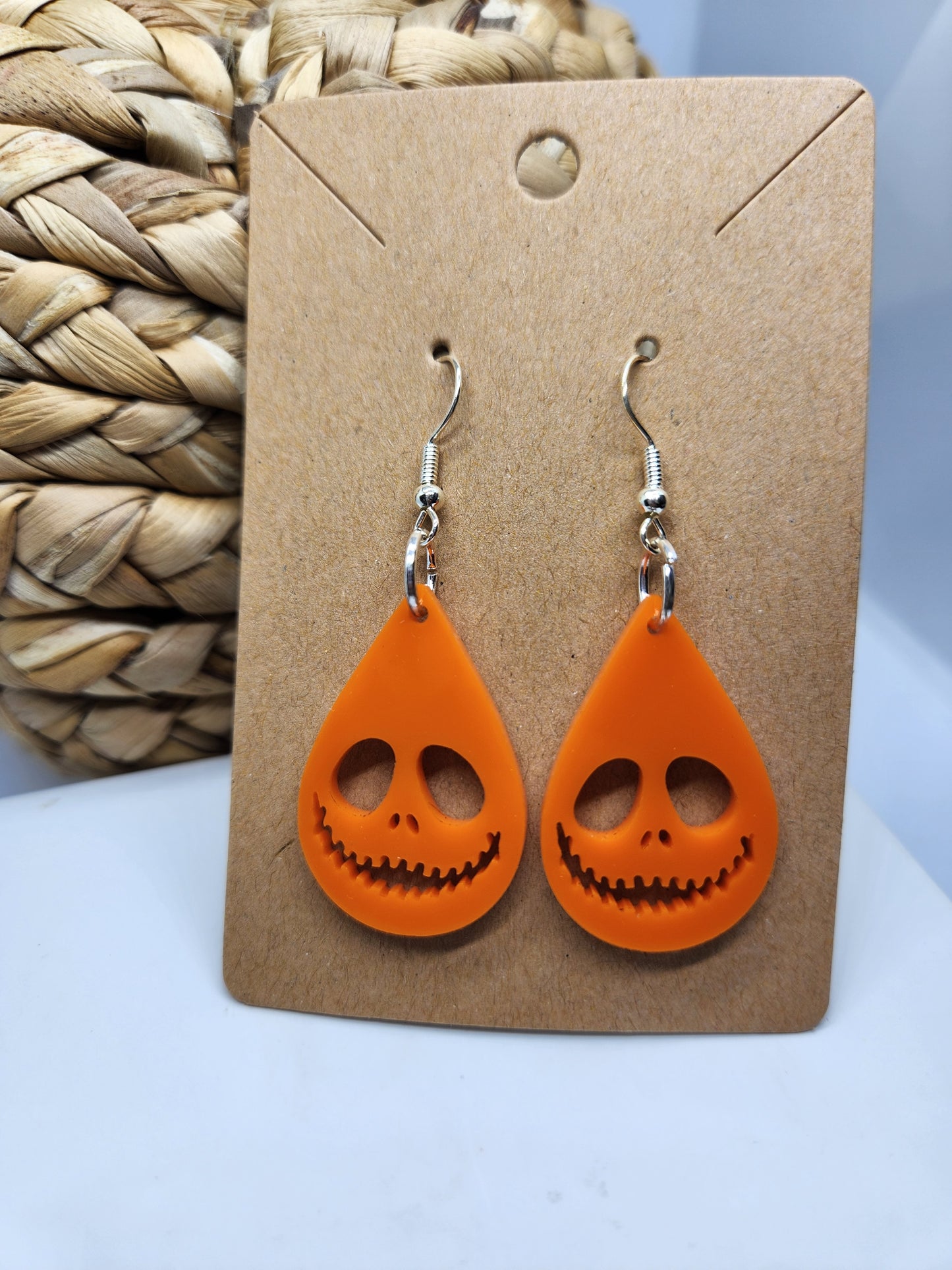 Halloween Earrings *Jack's Smile* Teardrop Design #2