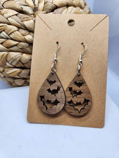 Halloween Earrings *Flying Bats*