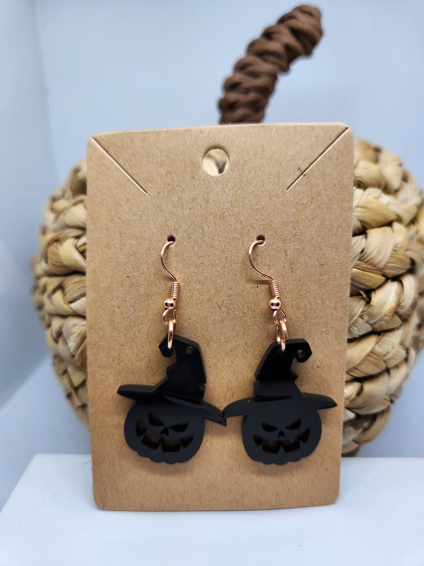 Halloween Earrings *Pumpkin With Hat*