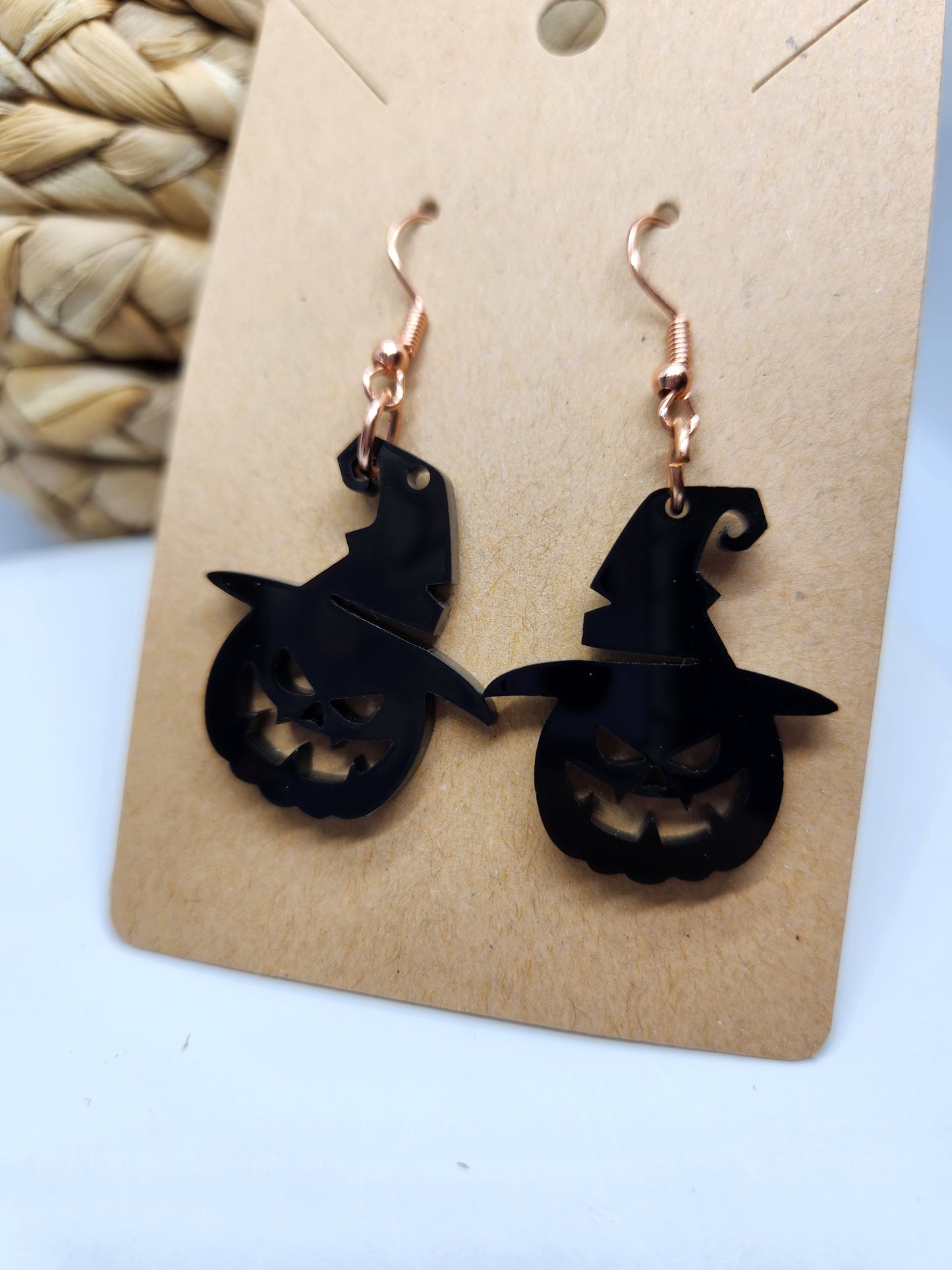 Halloween Earrings *Pumpkin With Hat*