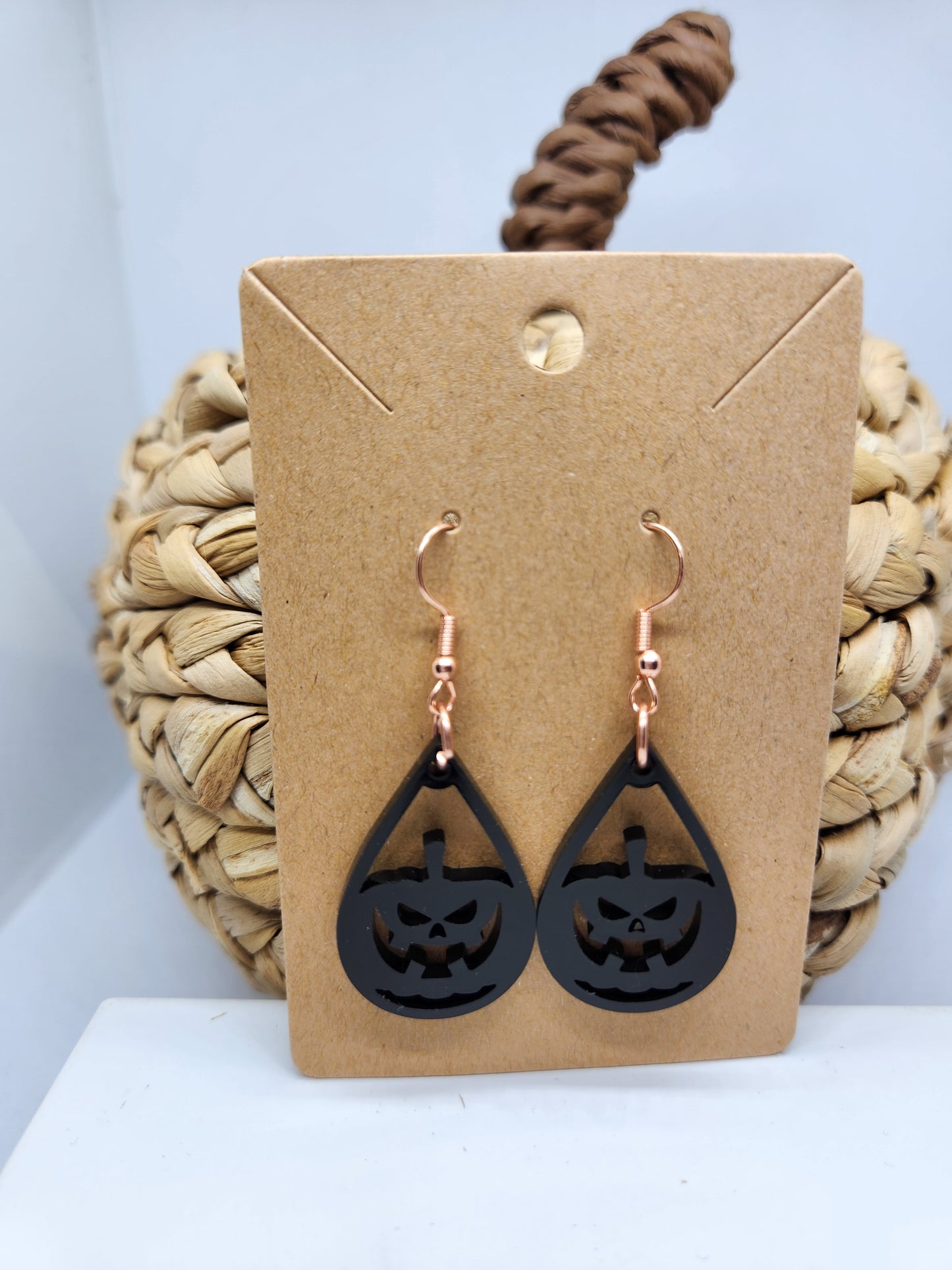 Halloween Earrings *Jack-o-lantern* Design #2