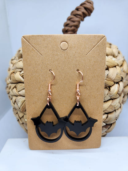 Halloween Earrings *Bats* Teardrop Design