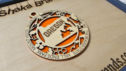 Oregon Ornament – Laser Cut Oregon State Christmas Ornament, Handmade OR Gift, Oregon Decor, Holiday Keepsake, Personalized State Present