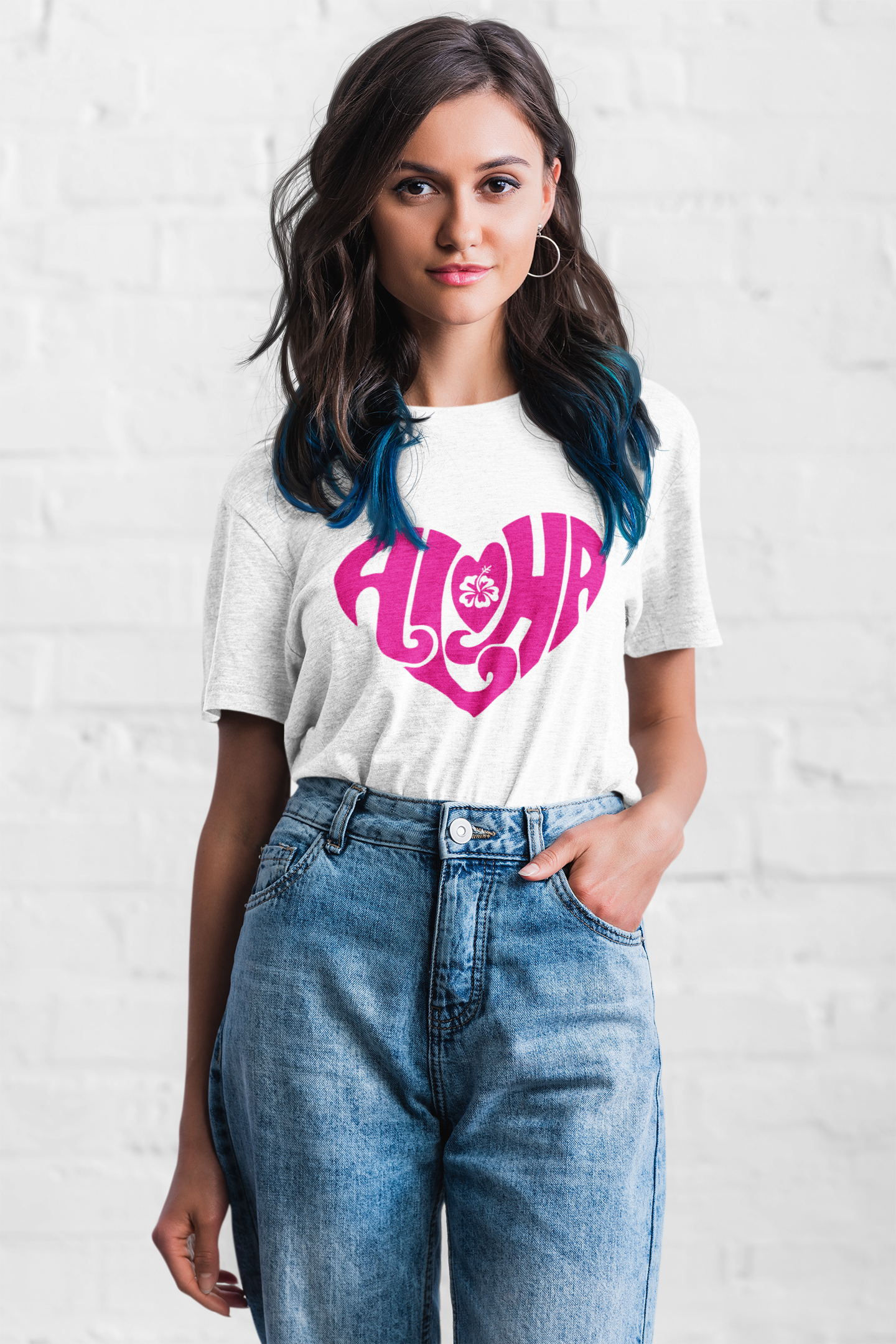 Shaka Brands Aloha Heart Graphic T Shirt S-2XL