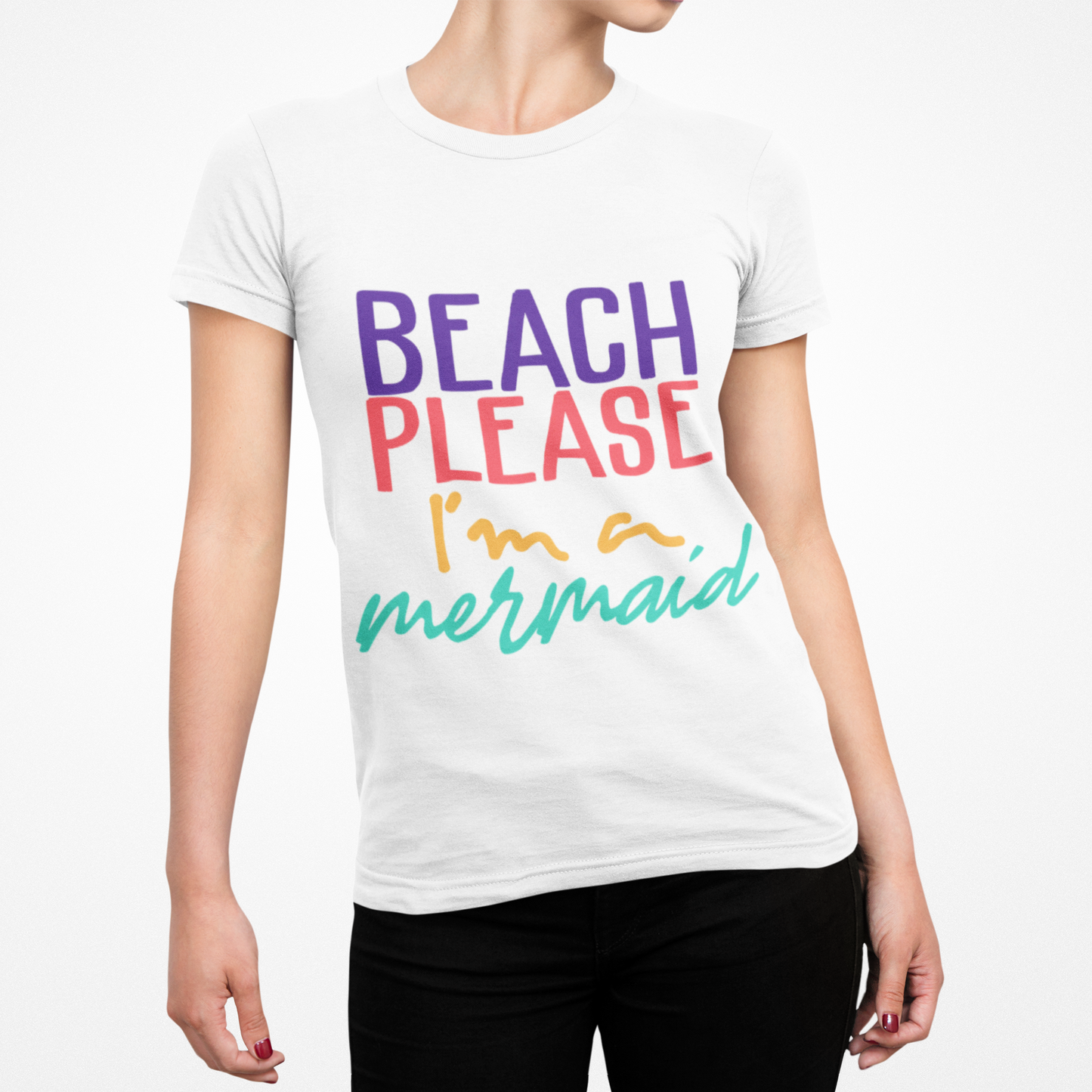 Beach Please T-Shirt – Mermaid Lovers Tee