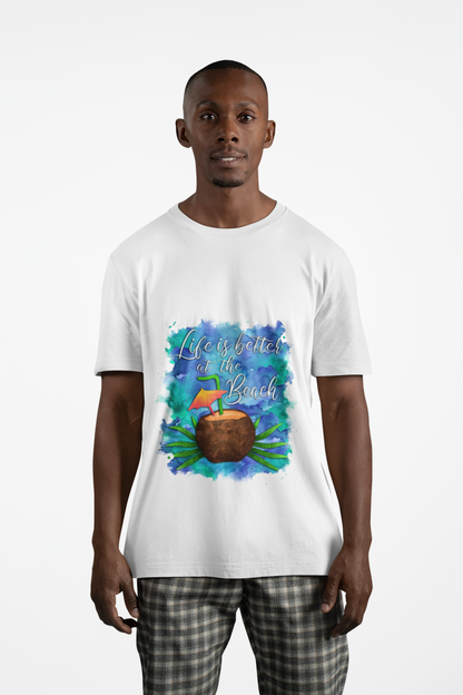 Beach Vibe T-Shirt, Perfect for Summer, Vacation Clothes, Gift for Beach Lovers, Relaxed Fit Tee, Tropical Shirt