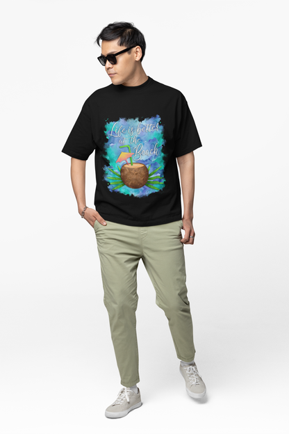 Beach Vibe T-Shirt, Perfect for Summer, Vacation Clothes, Gift for Beach Lovers, Relaxed Fit Tee, Tropical Shirt