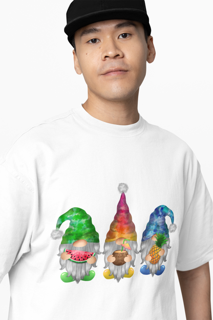 Colorful Gnome Holiday T-Shirt – Unisex Christmas Tee