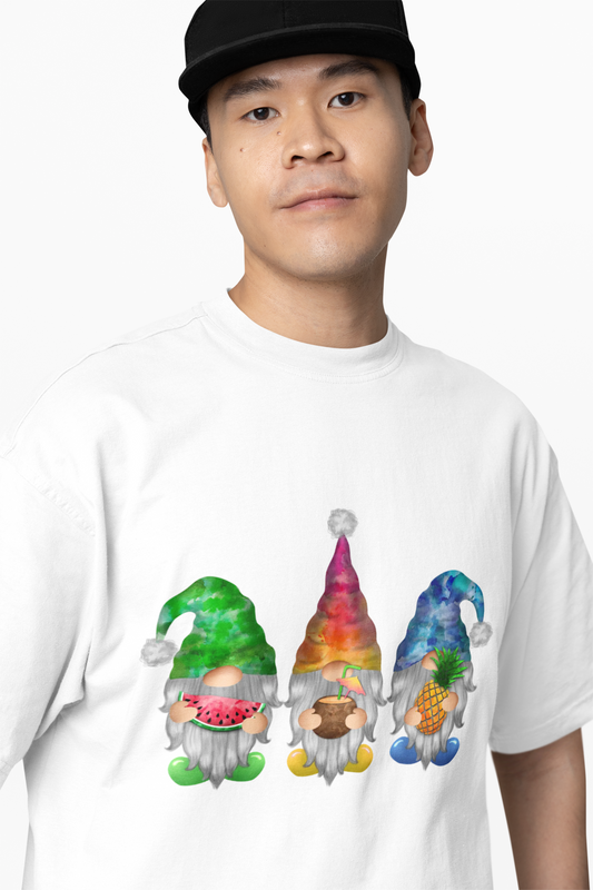Colorful Gnome Holiday T-Shirt – Unisex Christmas Tee