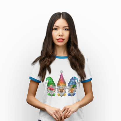 Colorful Gnome Holiday T-Shirt – Unisex Christmas Tee