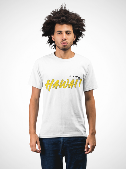 Hawaii Graphic Unisex T Shirt White