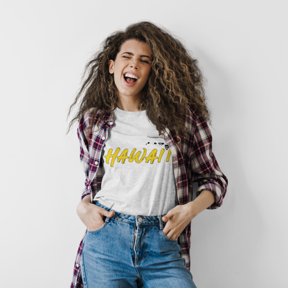 Hawaii Graphic Unisex T Shirt White