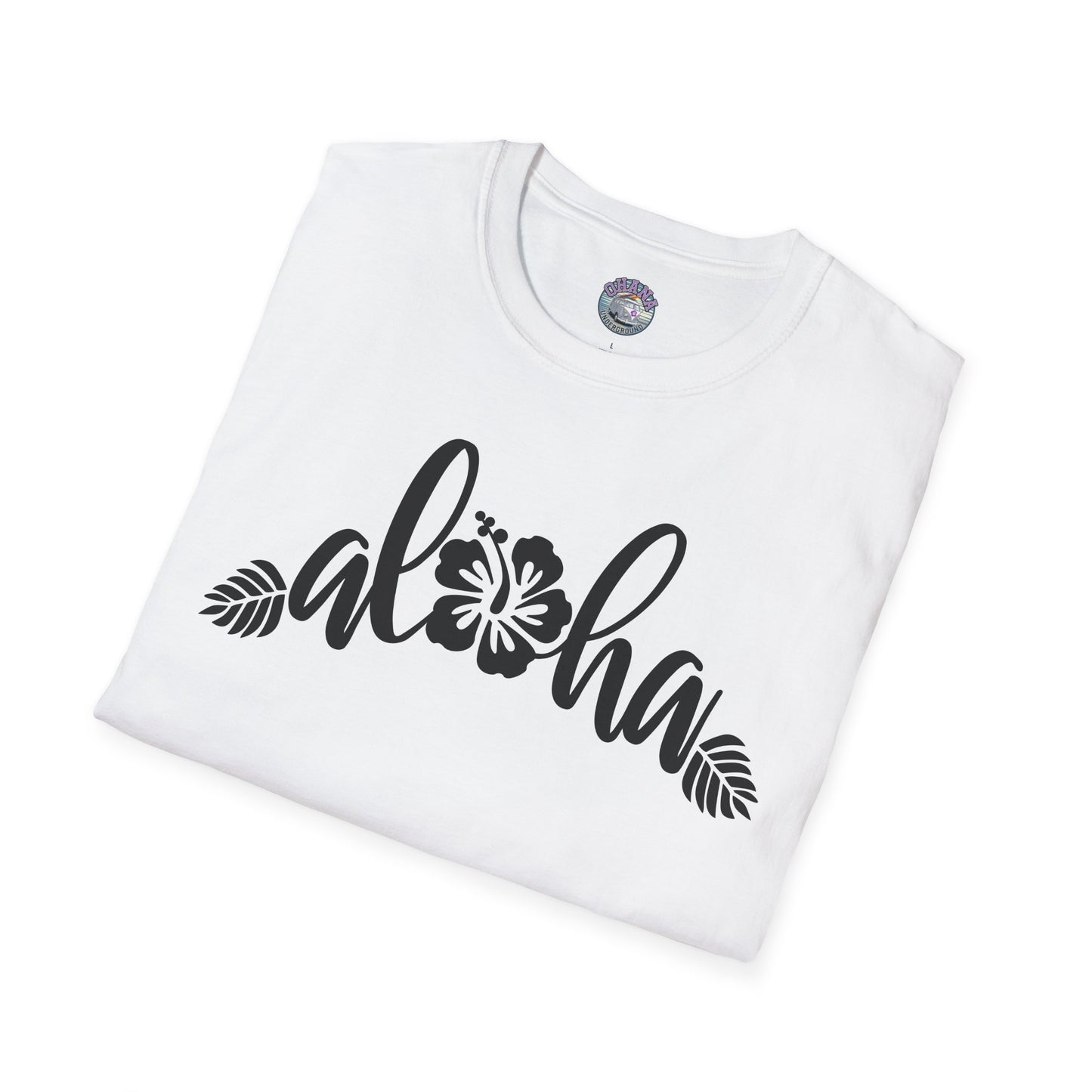 Shaka Brands Aloha Floral Script T Shirt S-2XL