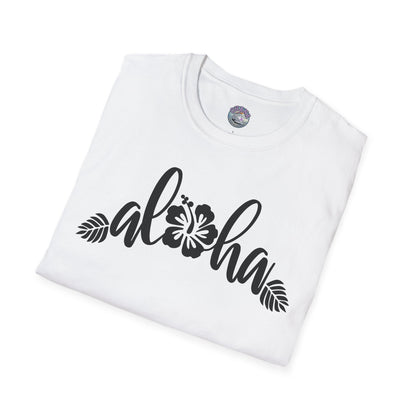Shaka Brands Aloha Floral Script T Shirt S-2XL