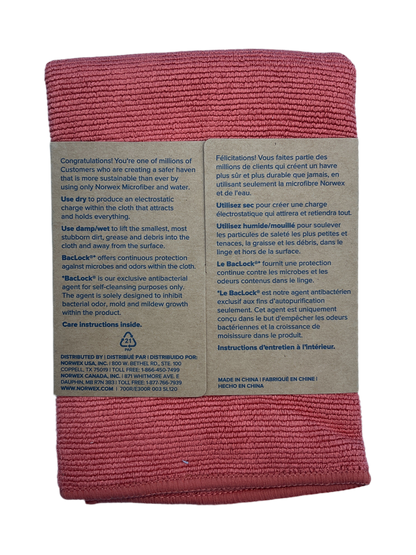 Norwex EnviroCloth – All-Purpose Microfiber Cleaning Cloth with BacLock®