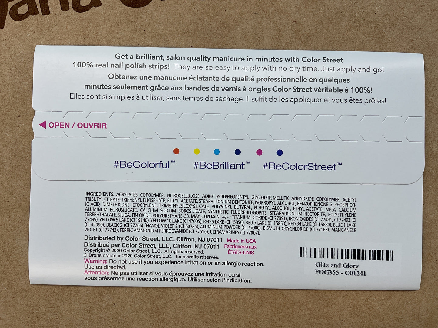 Color Street Nail Strips | Glitz and Glory | Real Polish | Easy Apply |