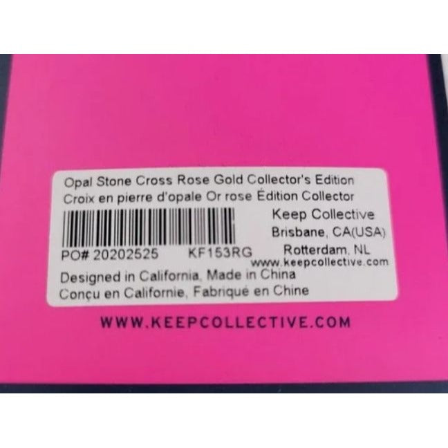 Keep Collective ~ Opal Stone Cross Rose Gold ~ Collector's Edition