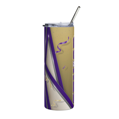 2026 Senior Stainless Steel Tumbler Purple/Gold— Graduation Gift Travel Cup