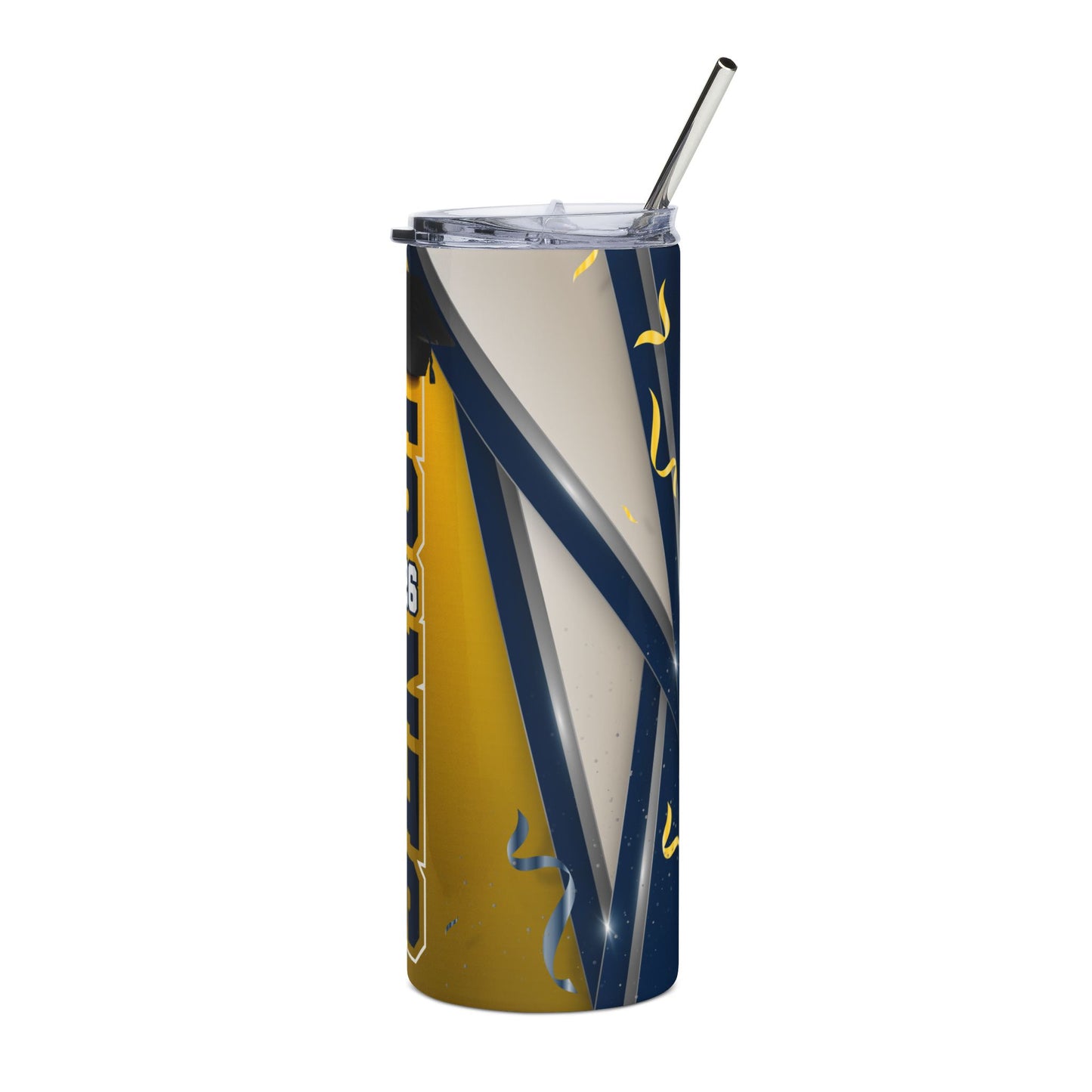 Senior 2026 Stainless Steel Tumbler — Graduation Slim 20oz Travel Cup