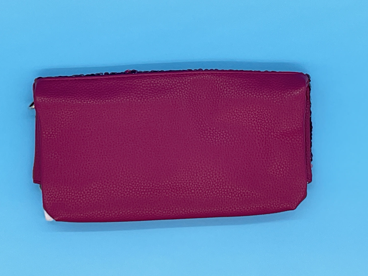 Thirty-One Gifts - Forever Foldover Clutch - Crushed Berry Pebble w/ Sequins