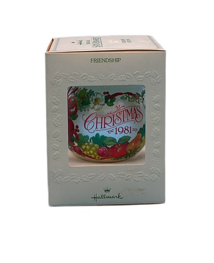 Hallmark Unbreakable Satin Friendship Ornament 1982 Vintage Keepsake Christmas